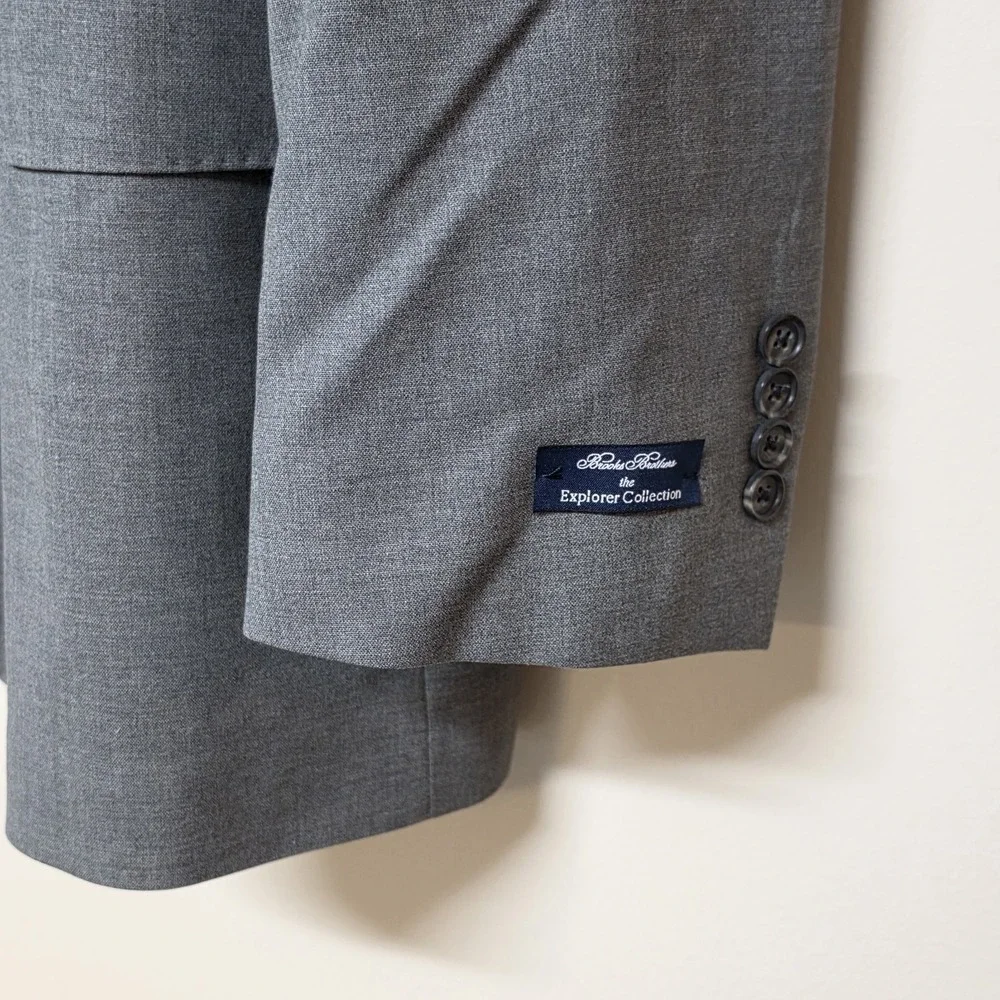 Brooks Brothers Explorer Collection Blazer 52R Gray Performance Wool NWT $568